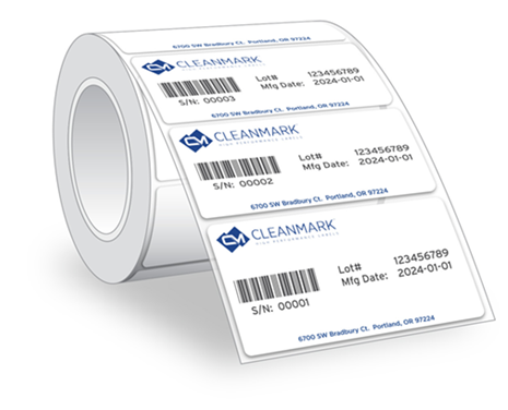 Illustration of fully preprinted thermal printing label