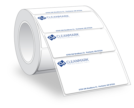 Illustration of partially printed thermal printing label