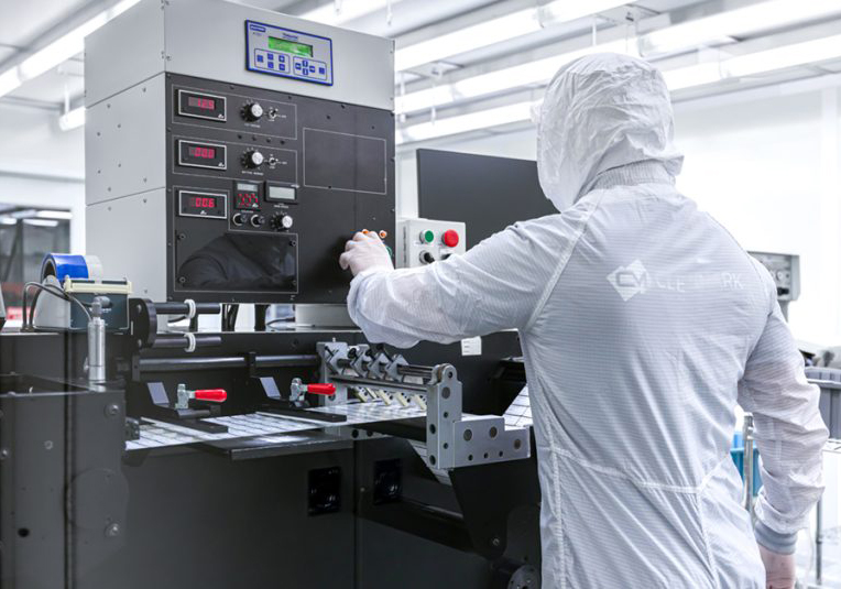 CleanMark technician working bringing a label design to fruition in the company's dedicated cleanroom