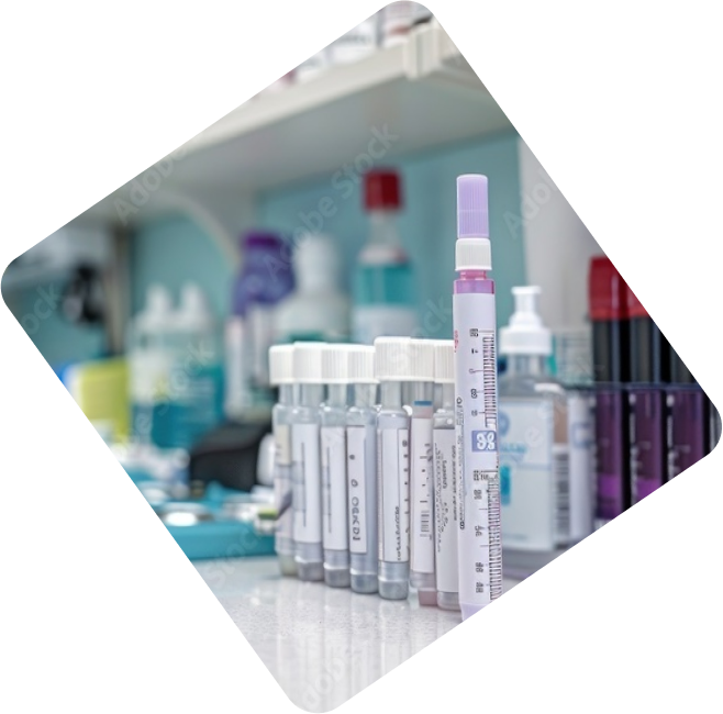 Vials with pharmaceutical labels