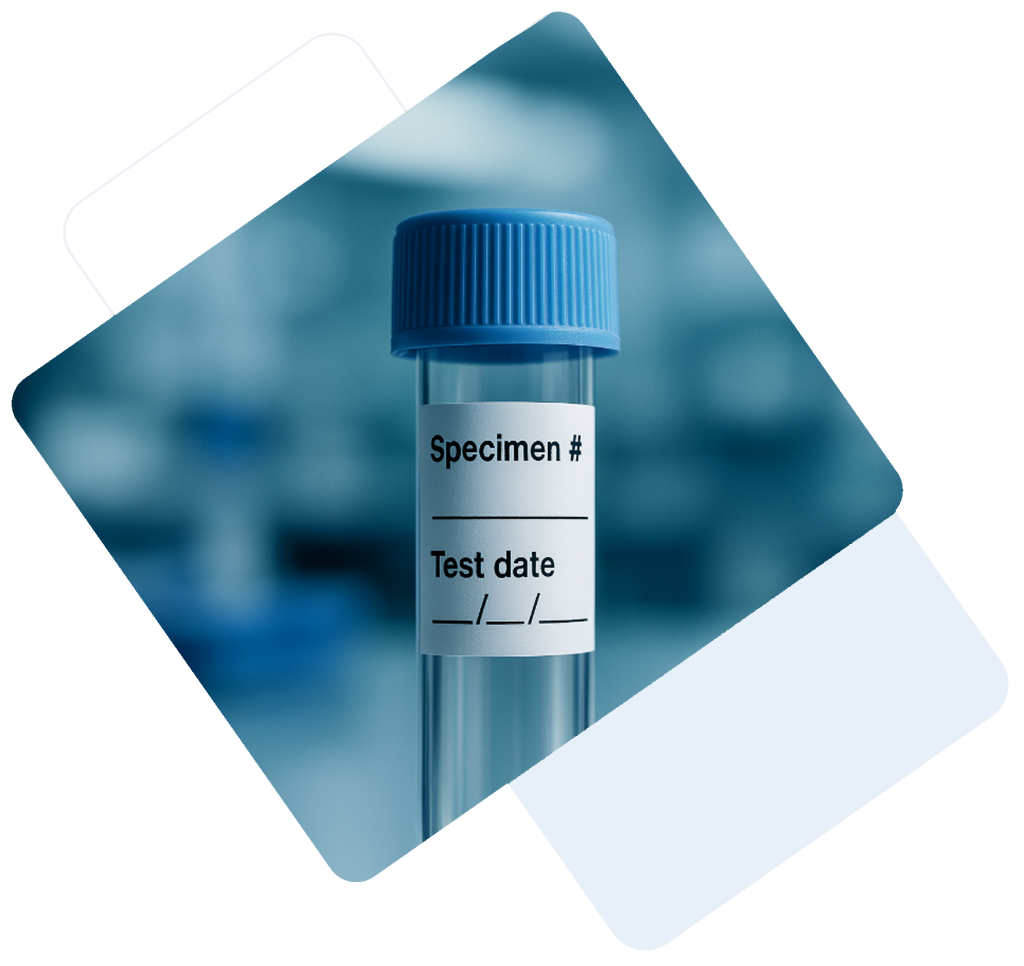 An example of the use of specialized label adhesives for curved surfaces