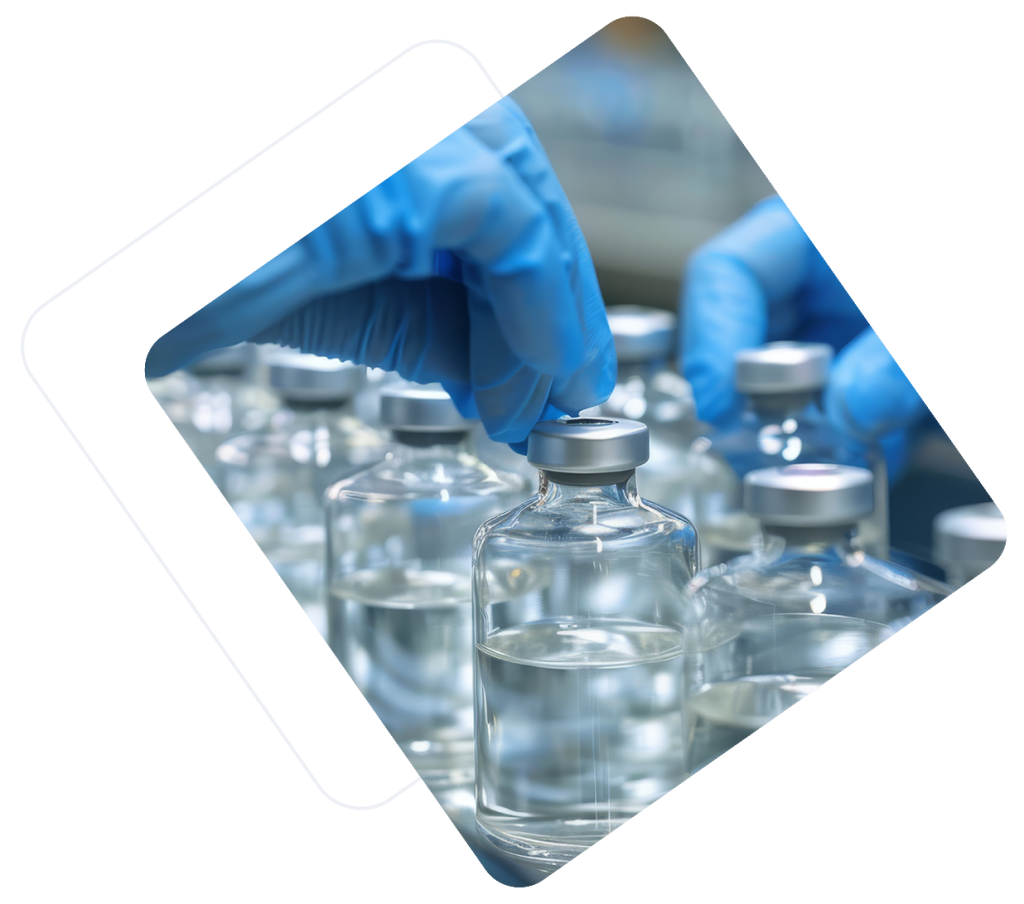 Pharmaceutical vials that may have undergone gamma irradiation sterilization
