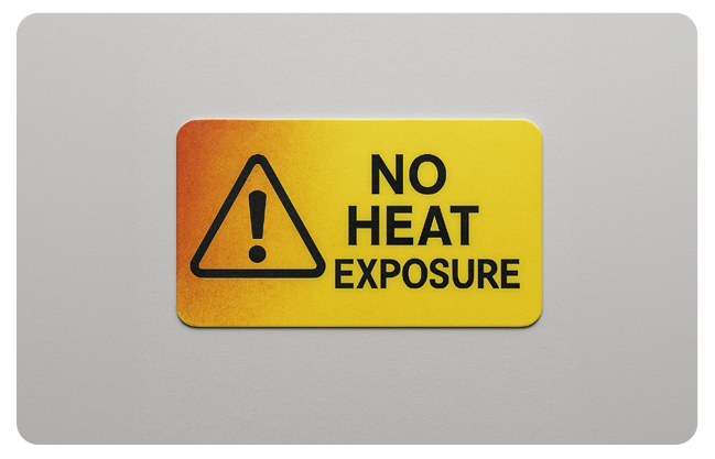 Example of label adhesives that causes distortions when tampered with