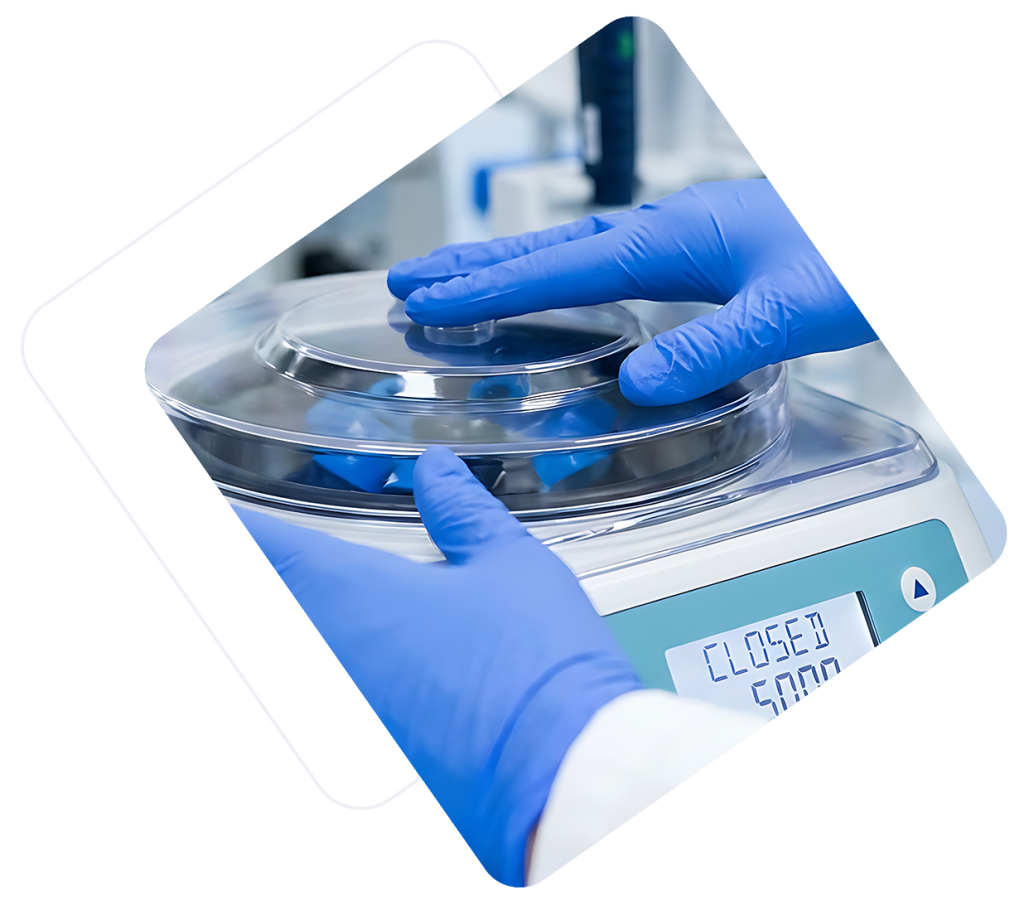Centrifuge that could be labeling using cleanroom equipment and tracking log labels